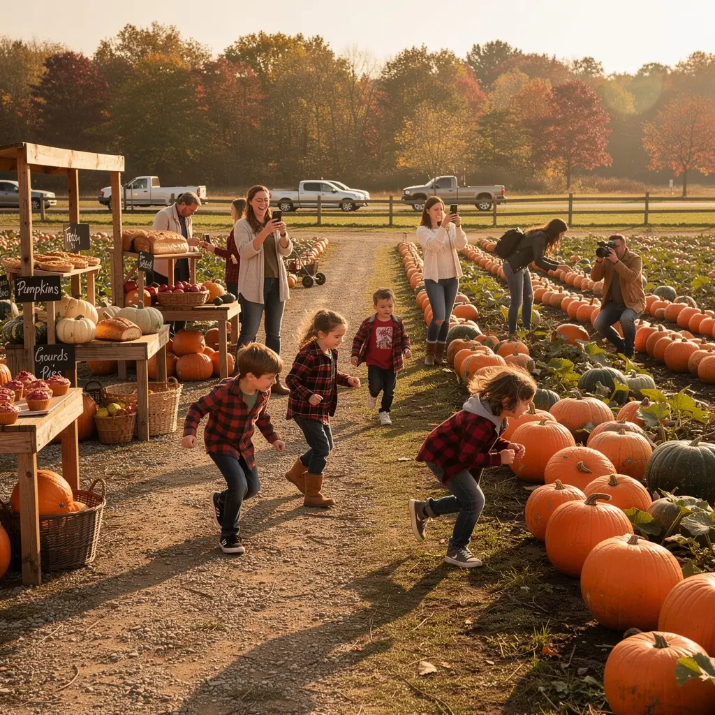 Деревенский дом с соломенной крышей, окруженный цветущими садами и пасторальными пейзажами.